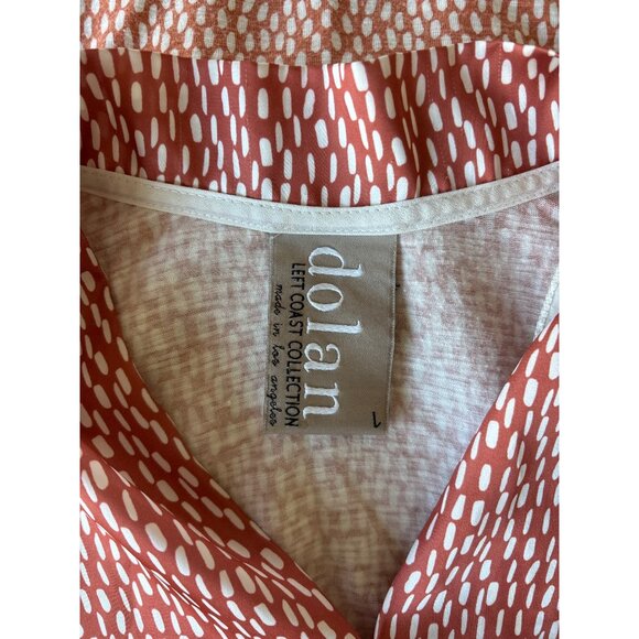 Dolan Left Coast Anthropologie Sleeveless Printed Surplice Top Shirt Size Large - Picture 9 of 10